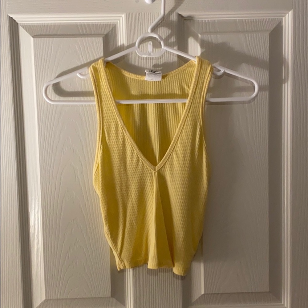 yellow crop top